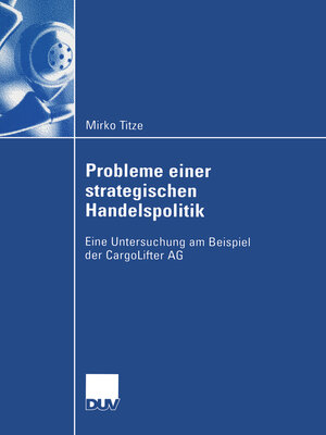 cover image of Probleme einer strategischen Handelspolitik